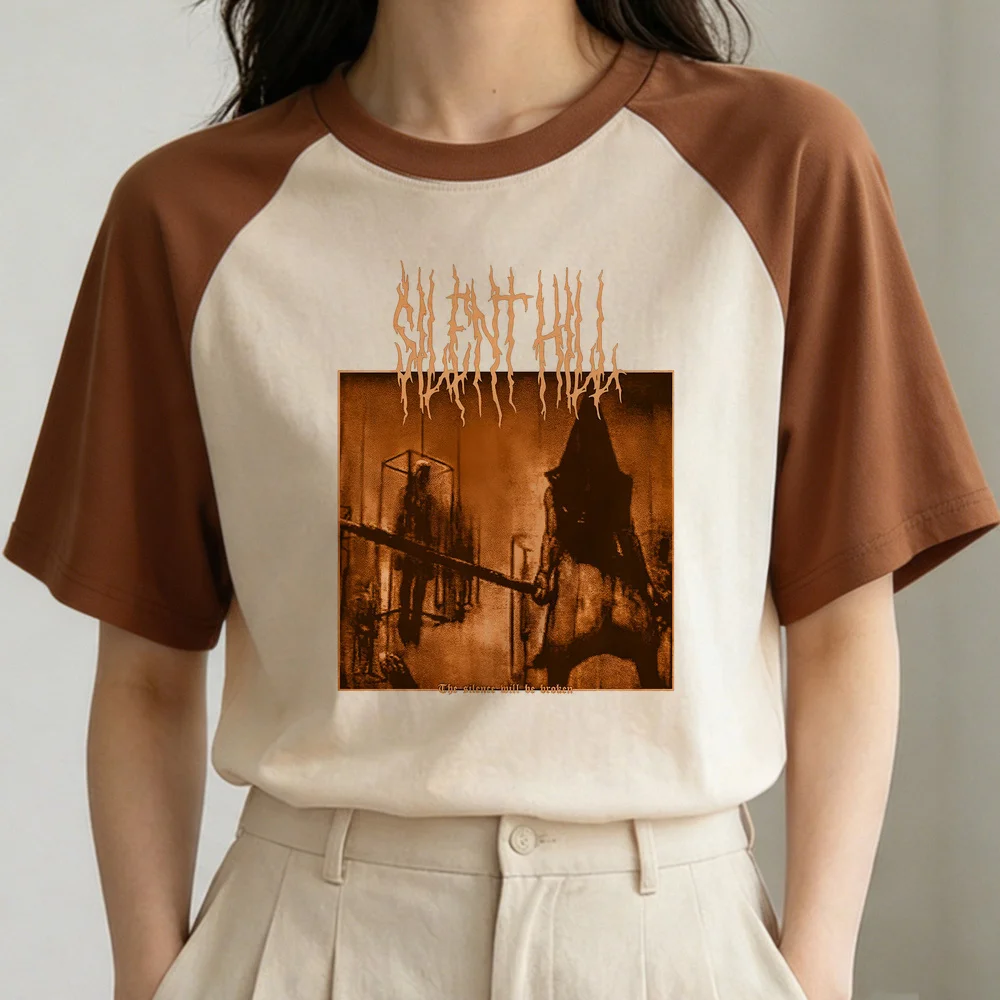 Silent Hill t shirt teen baddie alternative  Psychedelic aesthetic gothic t-shirt japan clearance sales summer streetwear Retro