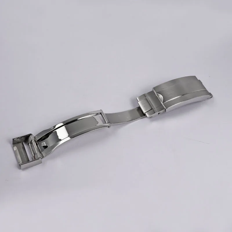 サブダイバーメンズウォッチ用グライドクラスプ、ステンレススチール、16mm