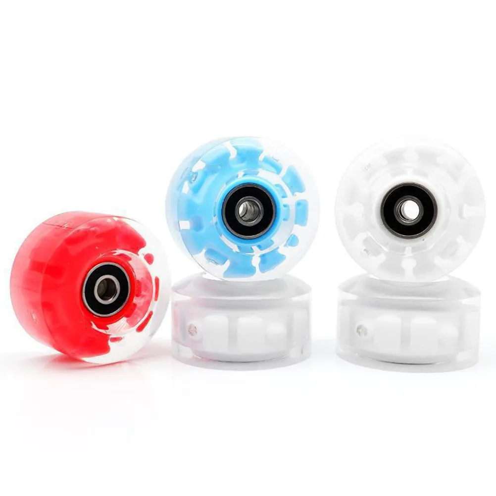 

Комплект светящихся колес для роликовых коньков: яркие цвета, улучшенное сцепление с неровными поверхностями на улице, аксессуары для роликов