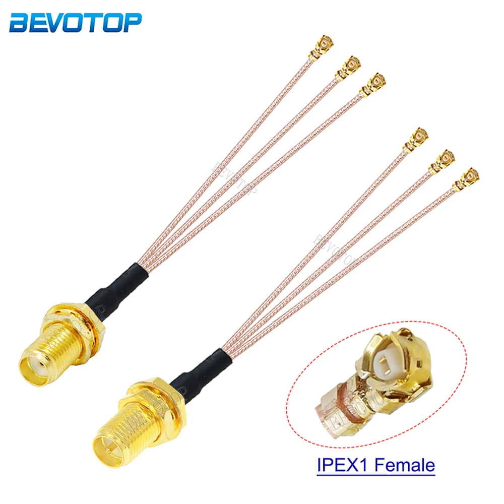 1PCS SMA/RP SMA Female to 3*u.FL IPX-1 Female Jack 1 to 3 Triple Splitter Cable RG178 Pigtail WIFI Antenna Extension Jumper