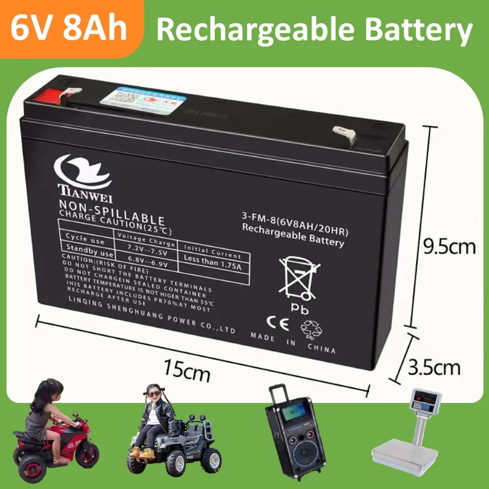 6V 12V 5000/7000/12000mAh loodzuur oplaadbare batterij, elektrische speelgoedautobatterijen voor kinderen, audio, elektronische weegschaal, sproeier