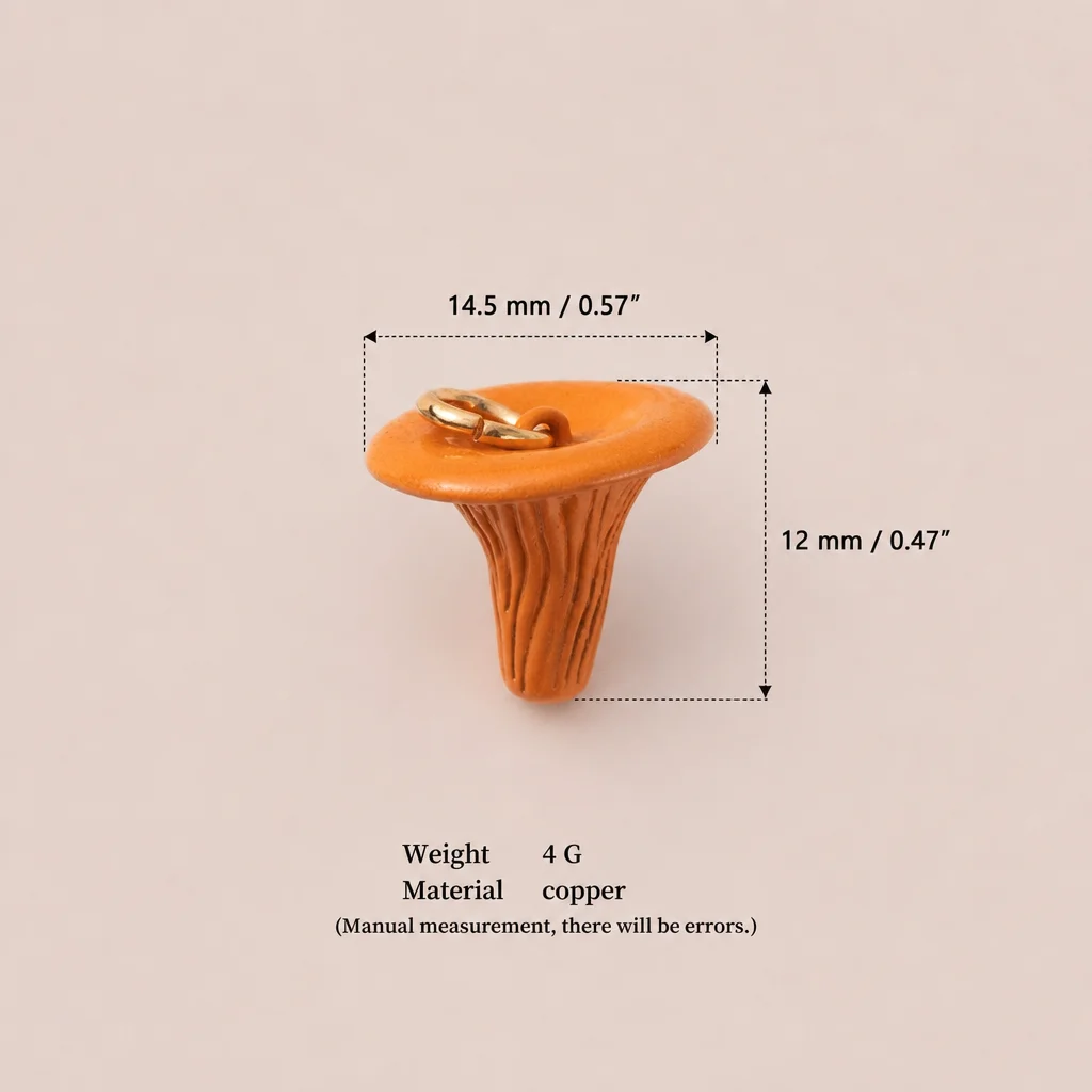 Einfache und modische niedliche Pflanzenserie, bunte Pilz-DIY-Anhänger für Schmuck. – Detail 6
