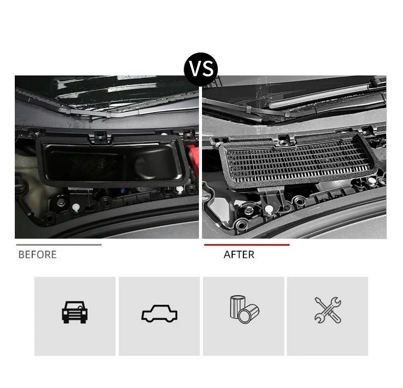 For Tesla Model 3 2018-2023 Pre-Highland Accessories Air Intake Cabin Debris Filter Air inlet Vent Grill Covers Mesh Sheild