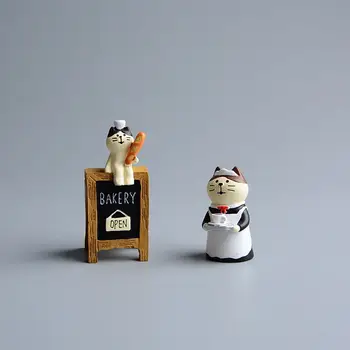 Roztomilý kočičí chléb toast model hračky miniaturní fotografické rekvizity figurky dárek stolní ozdoby figurka dekorace řemesla 6 nejlepší prodej kočičí toustovač - №2