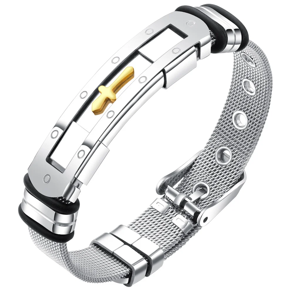 

1pcs Titanium Steel Mens Chain Bracelet For Men Link Chain Wristband Durable Fashion Jewelry Personalized Gift Mens Bracelet