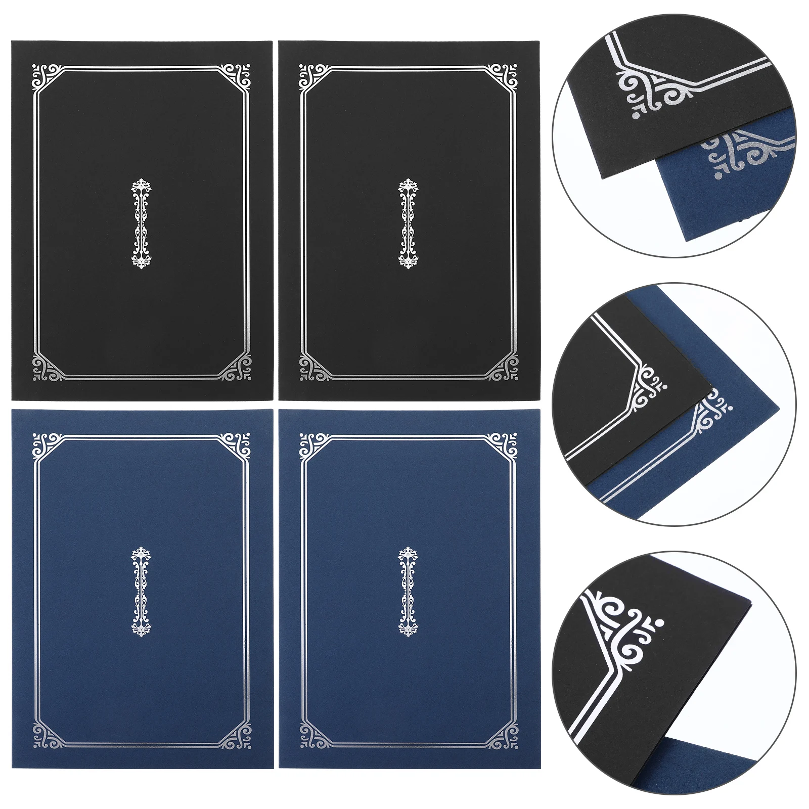 

4 Pcs Honor Certificate Cover Paper Awards Certificates Folder Holders Envelope Folders