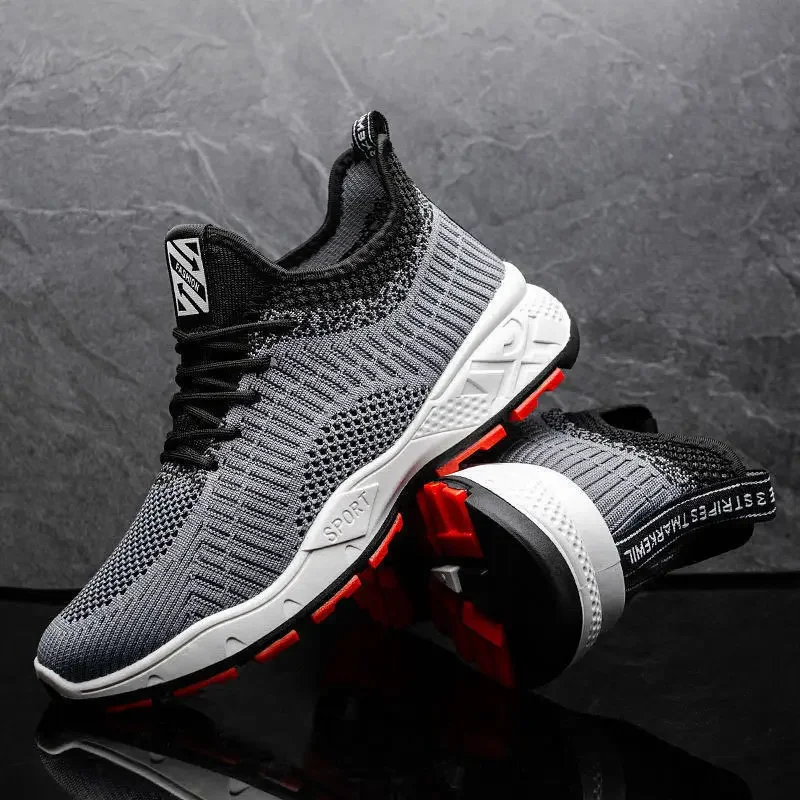 2026 New Spring Version Fashion Men's Sneakers and Casual Shoes Sports Shoes Mesh Fly-woven Sports Running Sneakers Man Shoes