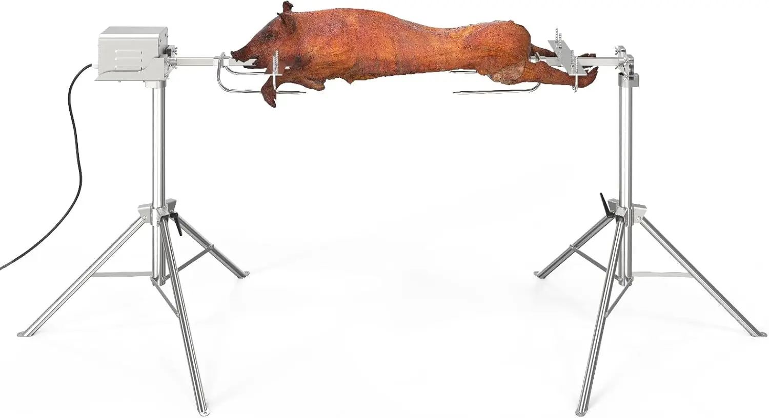 Набор для гриля, электрический гриль-гриль, грузоподъемность 176 фунтов, 46-дюймовая подставка для жаровни из свиньи и ягненка, гриль с регулируемой высотой, барбекю Charc