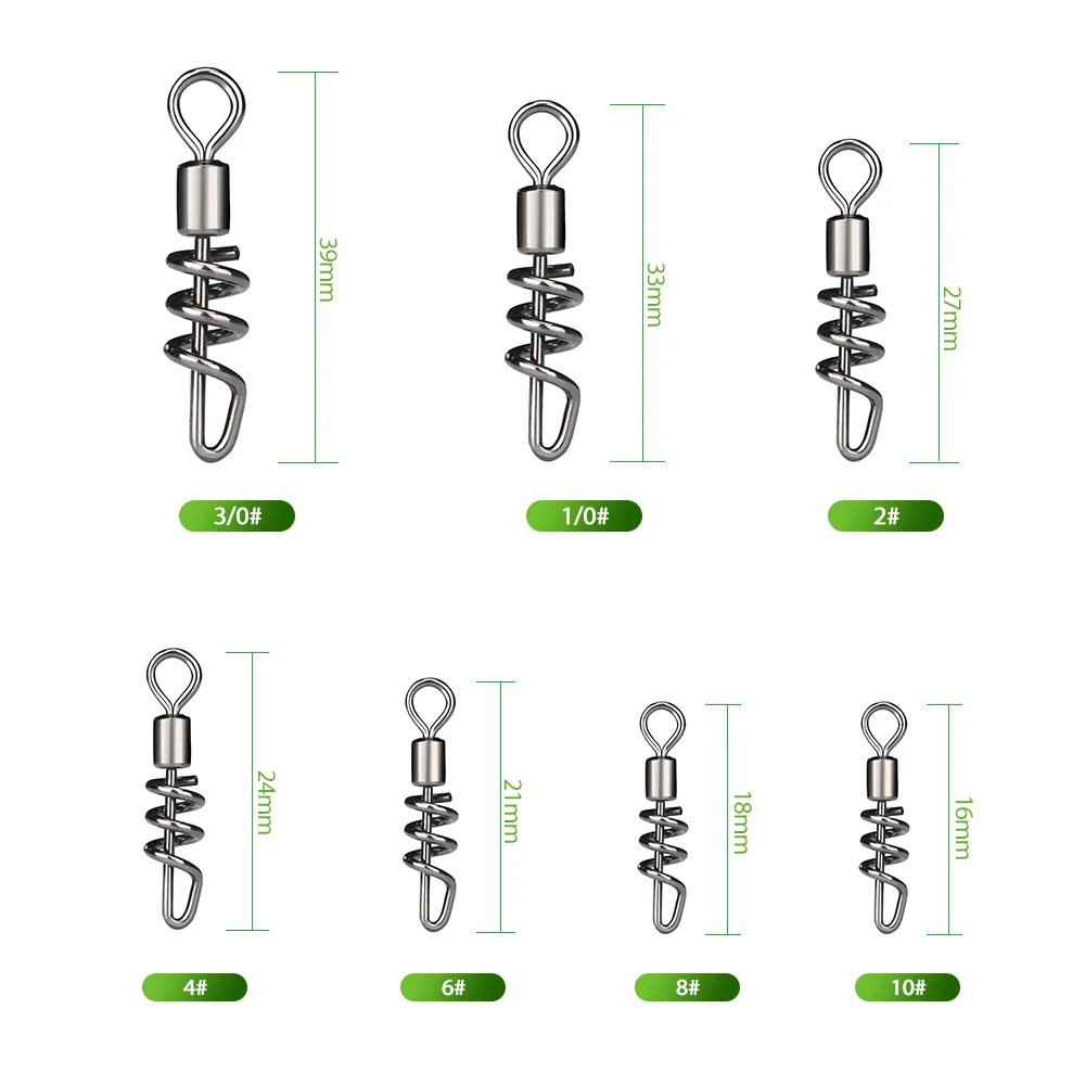 낚시 미끼 커넥터, 롤링 스위블 나사 스냅 볼 베어링 롤링 스위블 솔리드 링 낚시 커넥터 낚시 바늘, 25 개