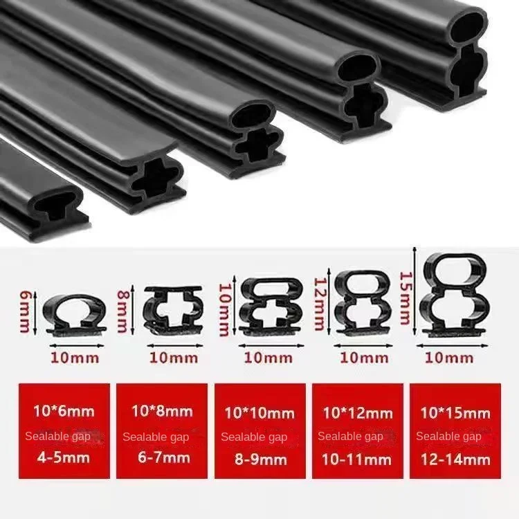 Customization 6m Silicone Self-Adhesive Sealing Strip Strong Moisture Proof Door Stop Window Sealing Tape Soundproof