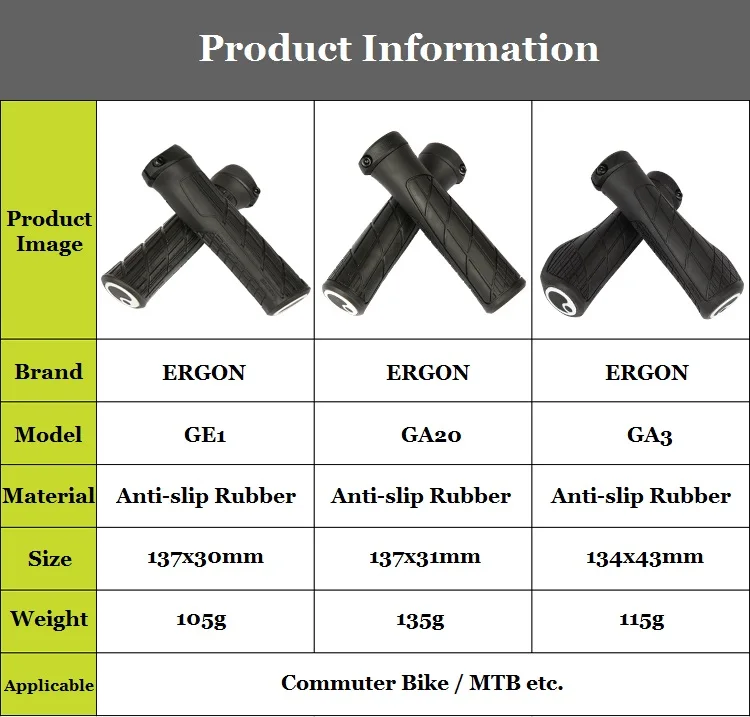 ERGON Fahrradgriffe aus Gummi, MTB-Griffe mit Klemmhalterung, Ergonomisch, Rutschfest, Stoßdämpfend, Lock-On-Enden, Mountainbike-Griffe – Detail 25