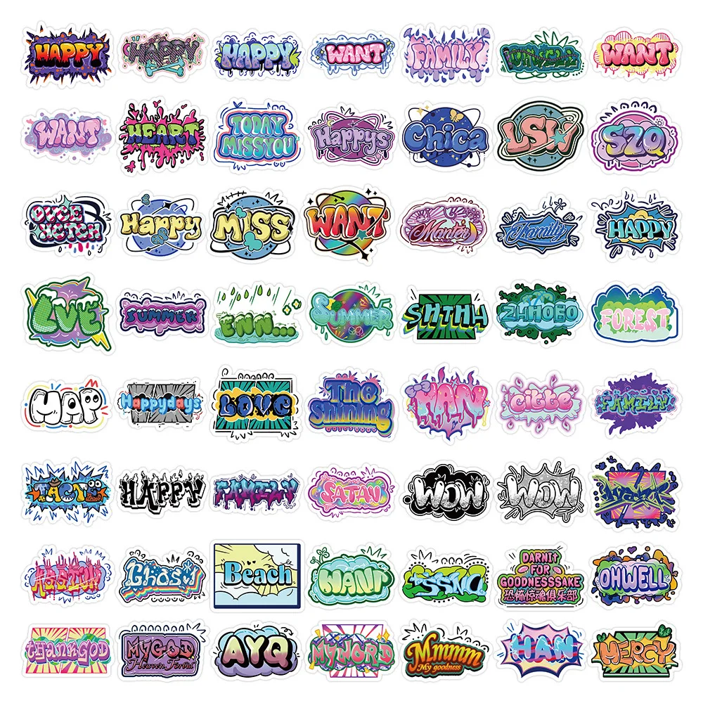 10/30/60pcs Motivational Phrases Stickers Inspirational Life DIY Laptop Study Room Scrapbooking Graffiti Decal Decorations