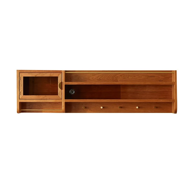 Nordic cherry wood, solid wood side cabinets, dining room wall storage, kitchen wall cabinets