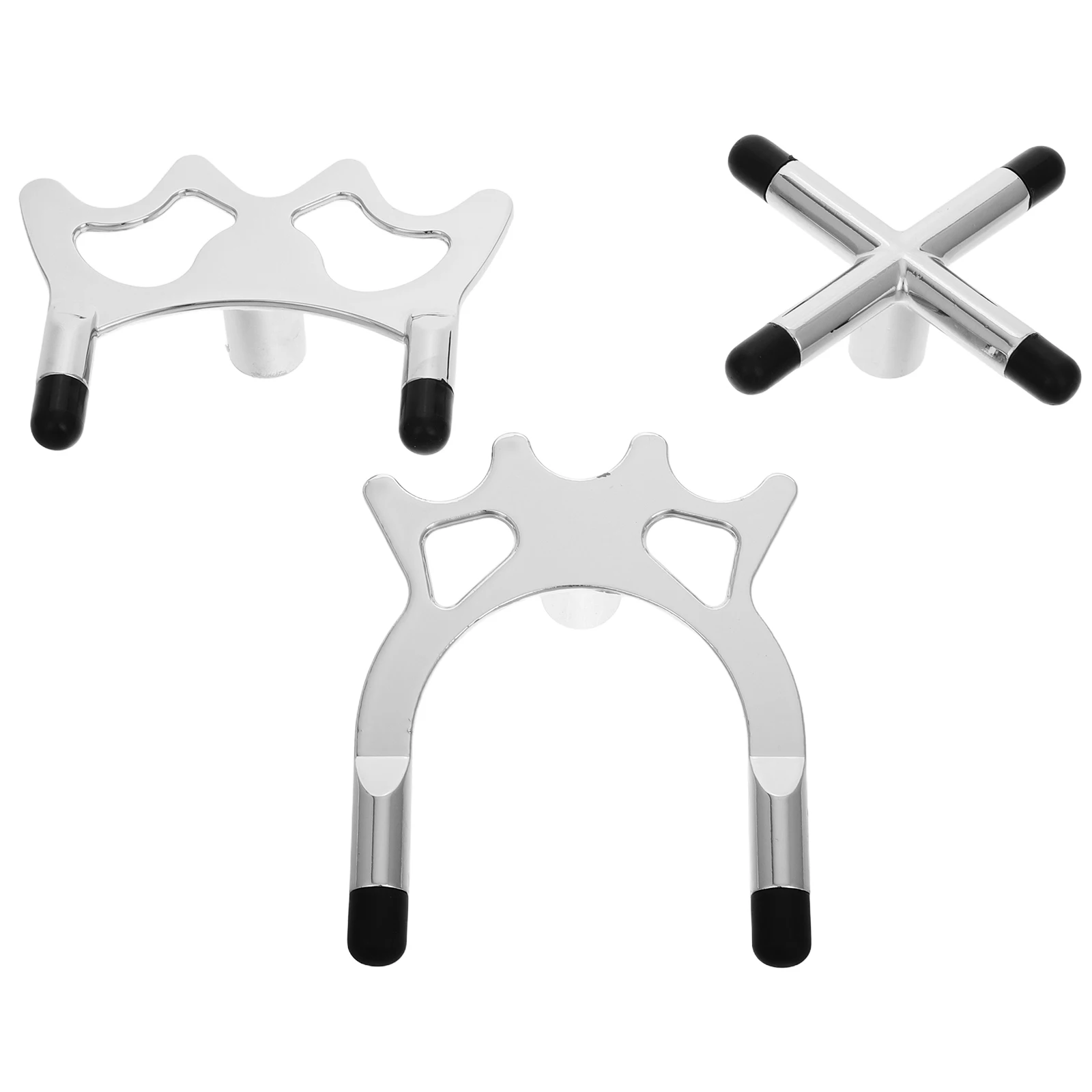 

3Pcs Billiard Cue Bridge Stand Faux Copper Cross Fork Pool Cue Rest Stable Accurate Billiard Cues Rest