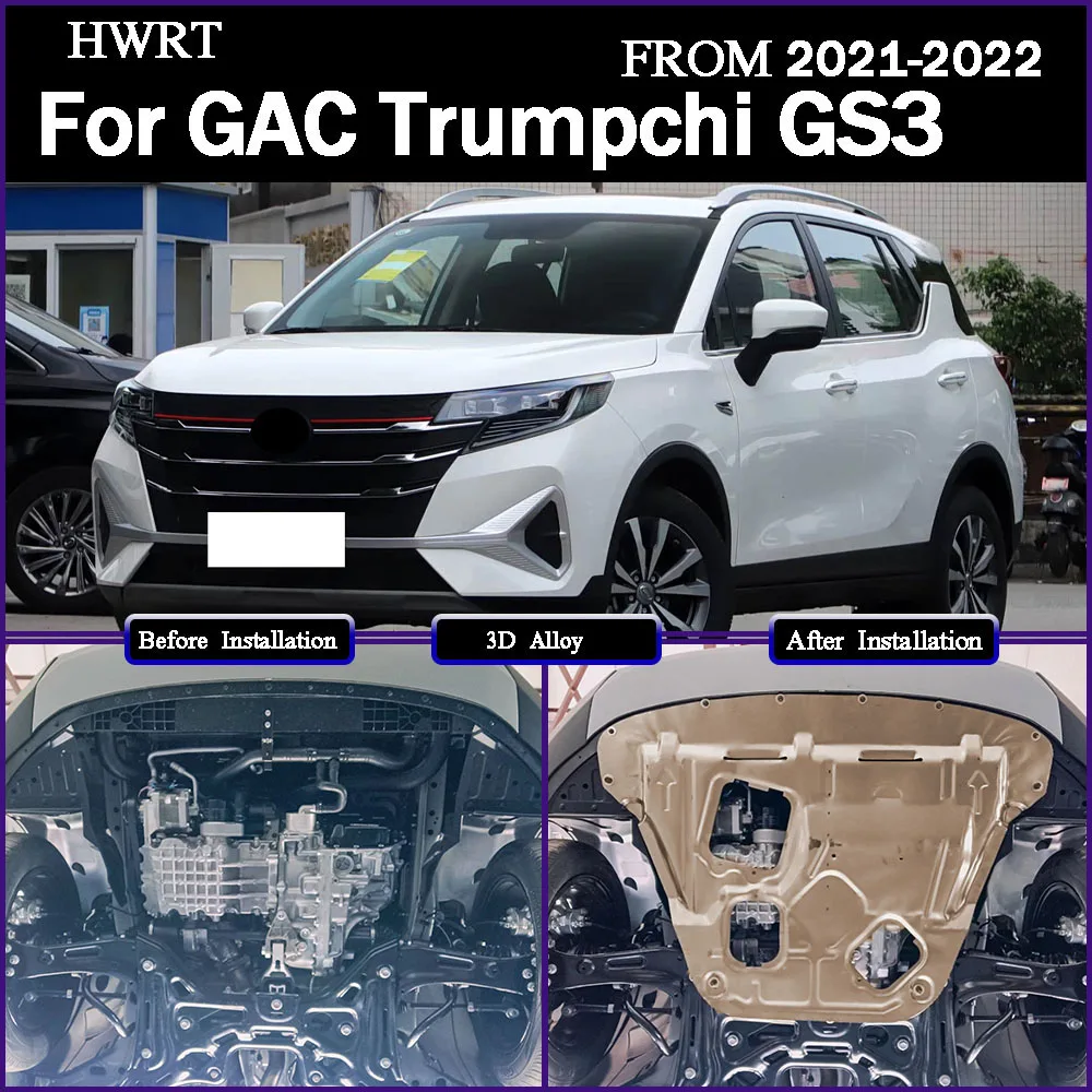 Higher Quality Black Under Engine Guard Mudguard Board Splash Shield Mud Fender Plate Panel For GAC Trumpchi GS3 2021-2022 1.5T