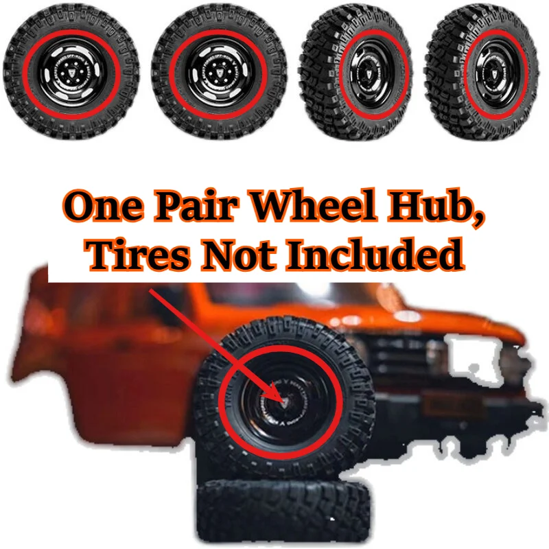 RC Off Road Crawler Retro Style Wheel Rim custom size For KM BEAST 1/8 TH01227 Simulation Scale Model Hub Replacement Accessory