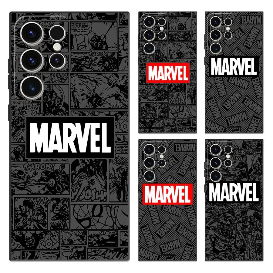 

Чехол для телефона с логотипом Marvel для Samsung Galaxy S21 FE S20 S23 Ultra S22 Plus S21 5G S24 S25 Ultra S20 Мягкая задняя крышка из ТПУ