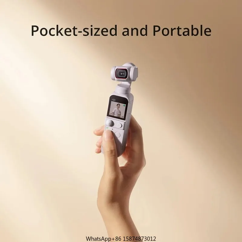 ForDJ1 Pocket2 Exclusive Combo Sunset White/Pocket-Sized Vlogging Cam era 3-Axis Mo torized Gimbal 4K Video Recorder 64MP Photo