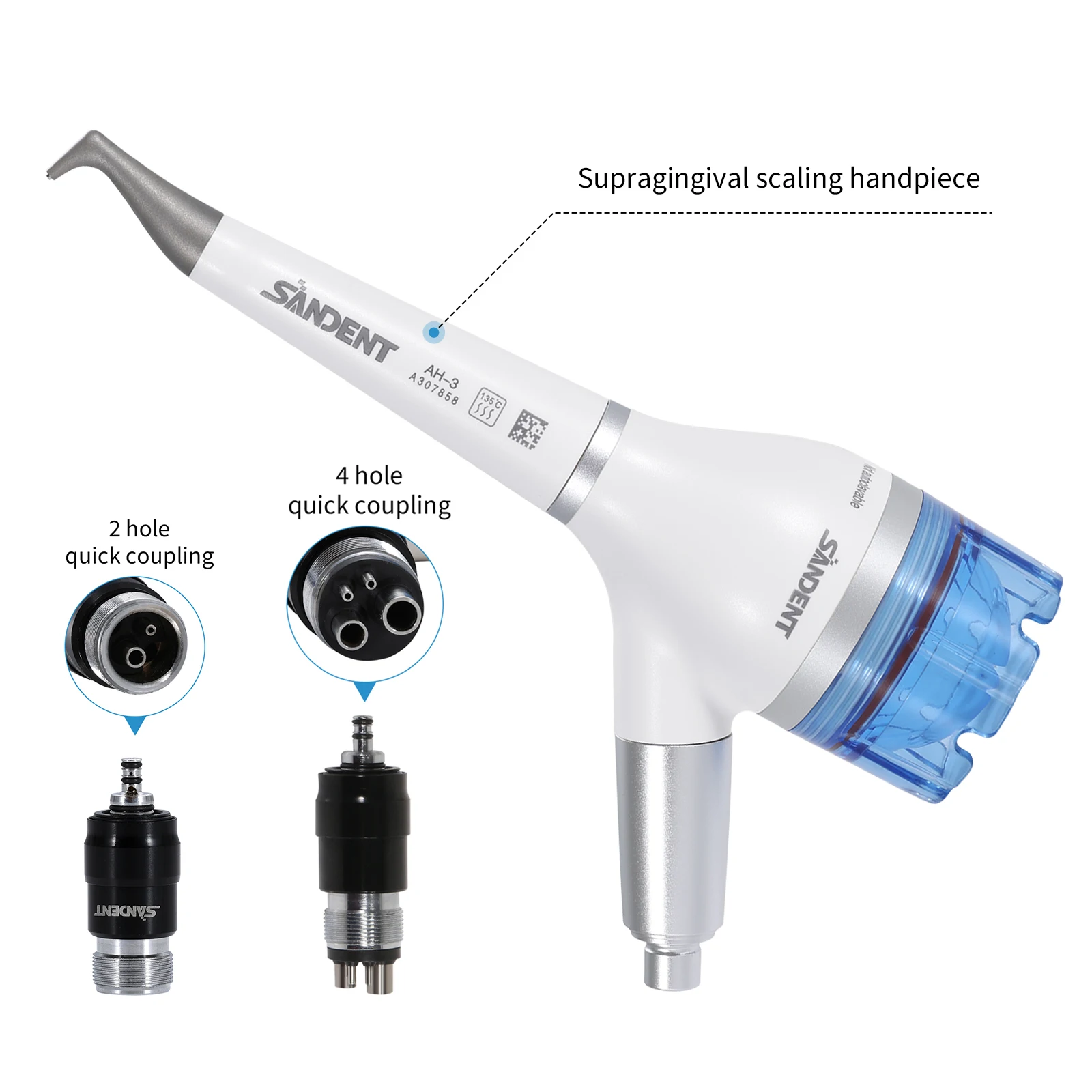 

Dental Air Flow Teeth Polisher Handpiece Hygiene Prophy Jet Sandblasting Machine for Teeth Polishing and Cleaning 4/2Holes