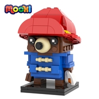MOOXI Movie 121Pcs MOC Bricks Animal Bear Figures BrickHeadsed Building Blocks Education Toys For Children Birthday Gift MOC7216