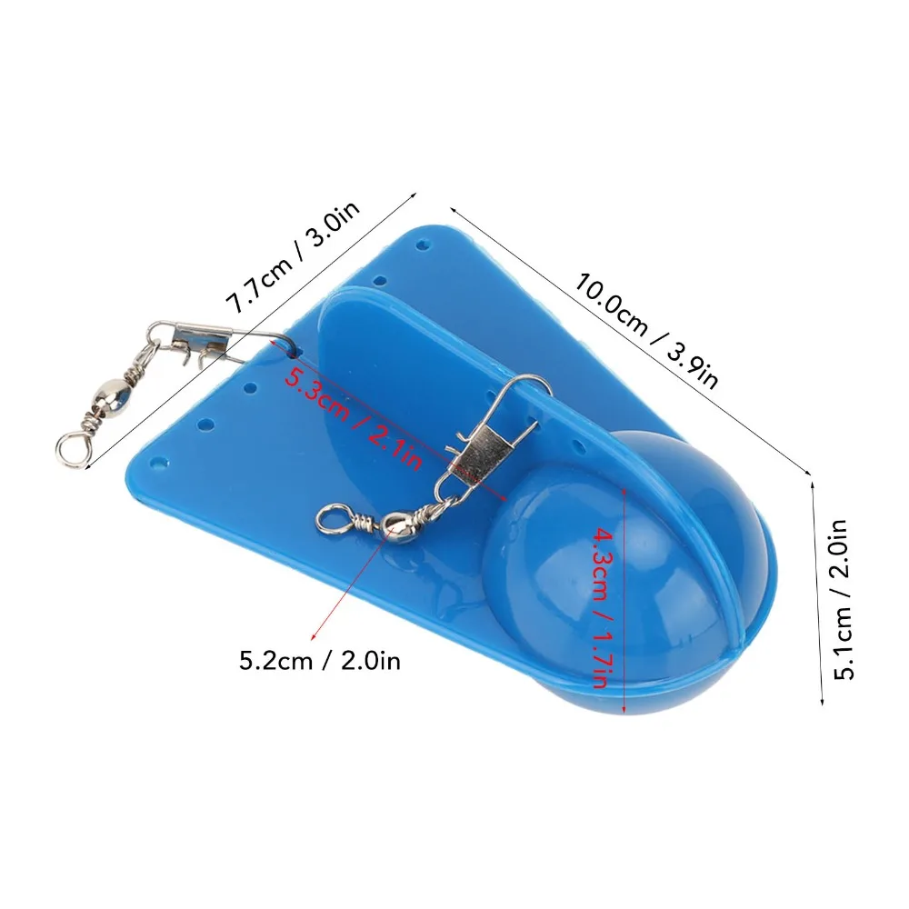 4 قطعة من البلاستيك المتين لصيد الأسماك لوحة غوص مستديرة للبطن الأزرق لصيد الأسماك لوحة غوص الطعم لوحة غواص قارب صيد الأسماك