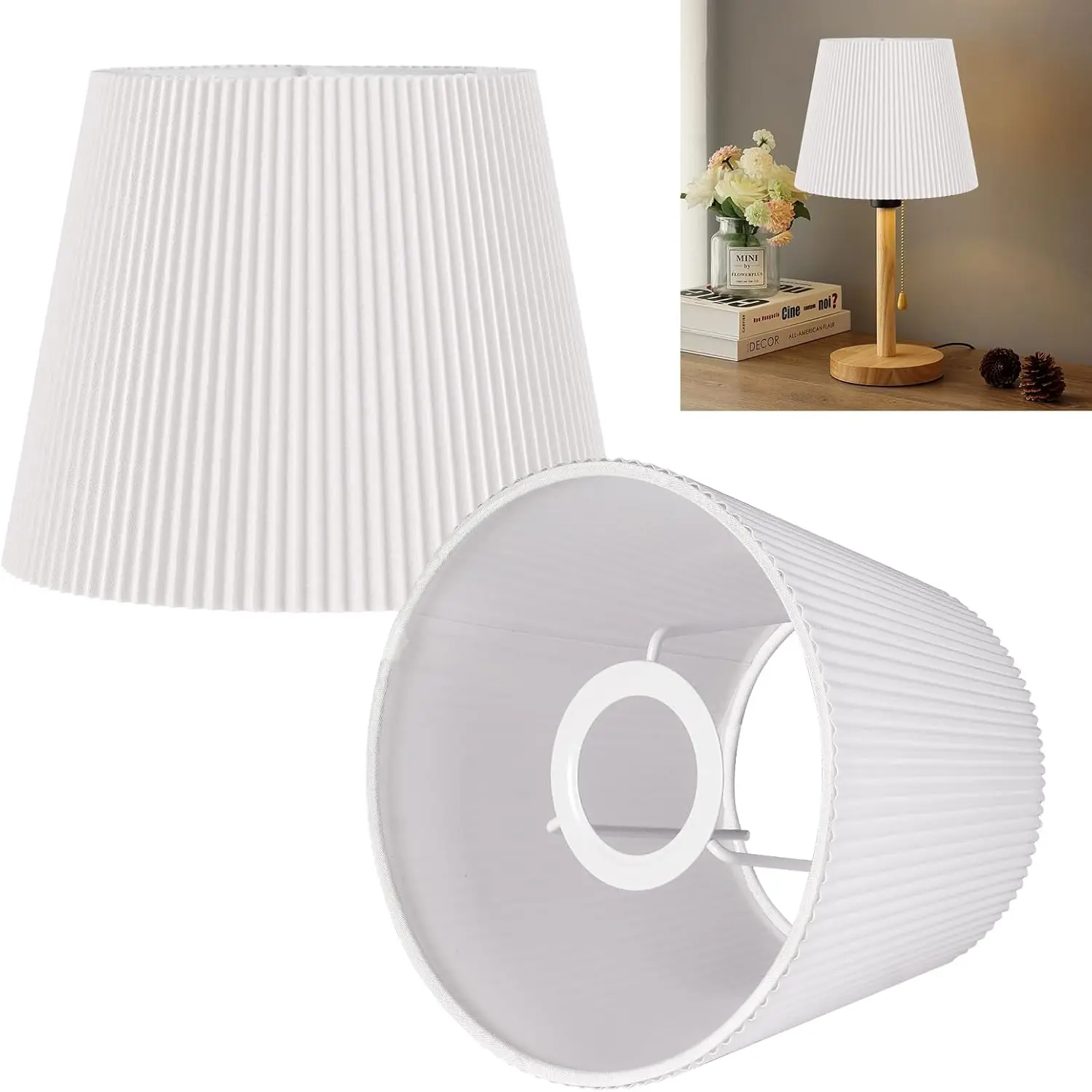 White Pleated Lamps… - image