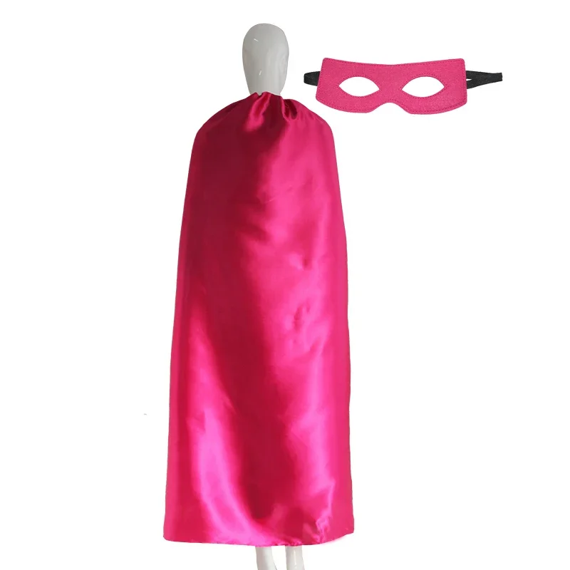 Volwassen Superheld Capes Voor Vrouwen Mannen Met Maskers Kerst Kostuum Plain Solid Stain Capes Halloween Kostuums