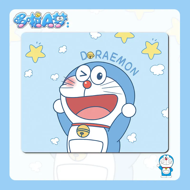 High-quality Girl Office Doraemon Leather Mouse Pad Cartoon Cute Small Computer Keyboard Desk Pad Desktop Pad Wrist Mouse Pad