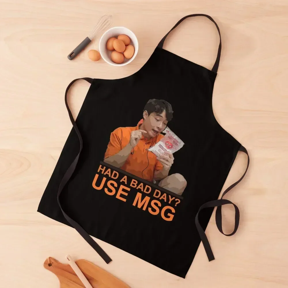 

Had a Bad Day Use MSG - Uncle Roger Apron Woman Kitchen Sexy Christmas gift useful gadgets for home Apron
