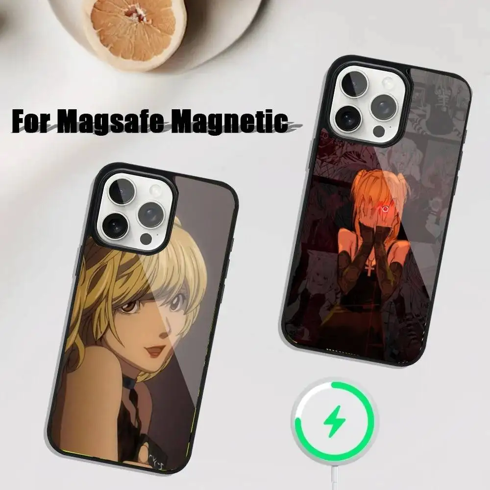 

Misa D-Death N-Note Phone Case For iPhone 17,16,15,14,13,12,11,Pro,Max,Plus,Mini,SE4,E Magnetic Magsafe Wireless Charging