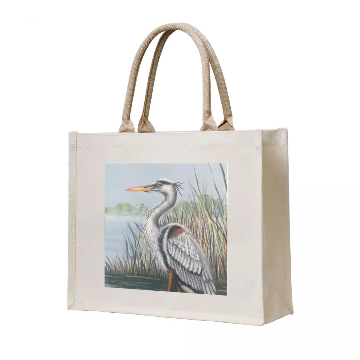 

Blue Heron Tote Bag Portable shopping bag hand bag ladies cute pouch Customizable tote