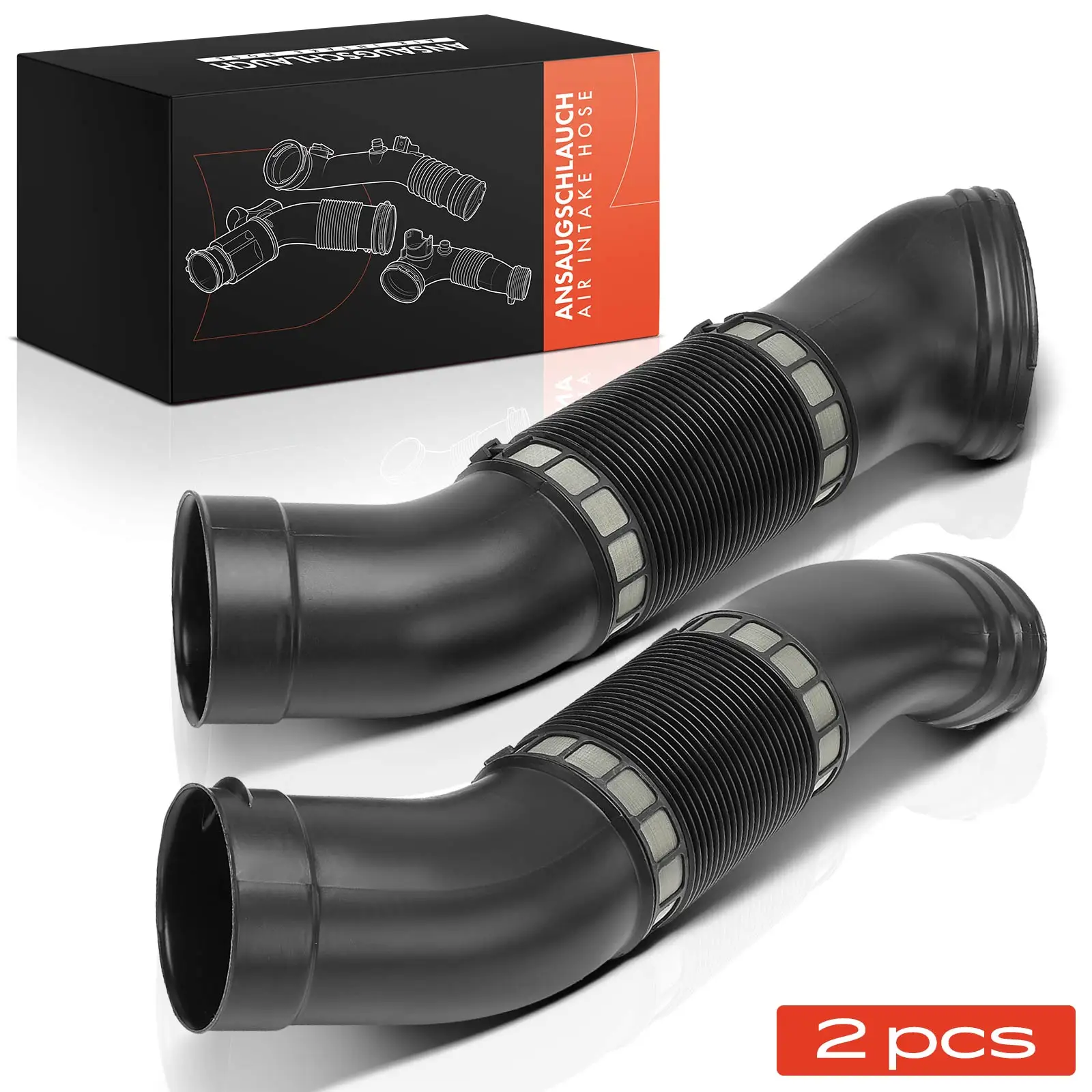 Frankberg 2x Inlaatslang Luchtfilter voor Mercedes-Benz S-Klasse W220 1998-2005 A1120943782 A1120943682 1120943682 1120943782