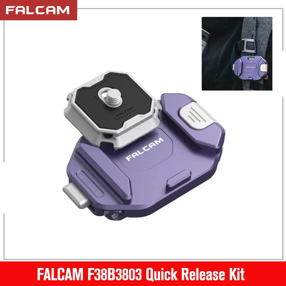 

FALCAM F38B3802 Quick Release Plate Kit for Backpack Straps V2,MAX. Payload 30kg Tripod Mount Adapter for Camera