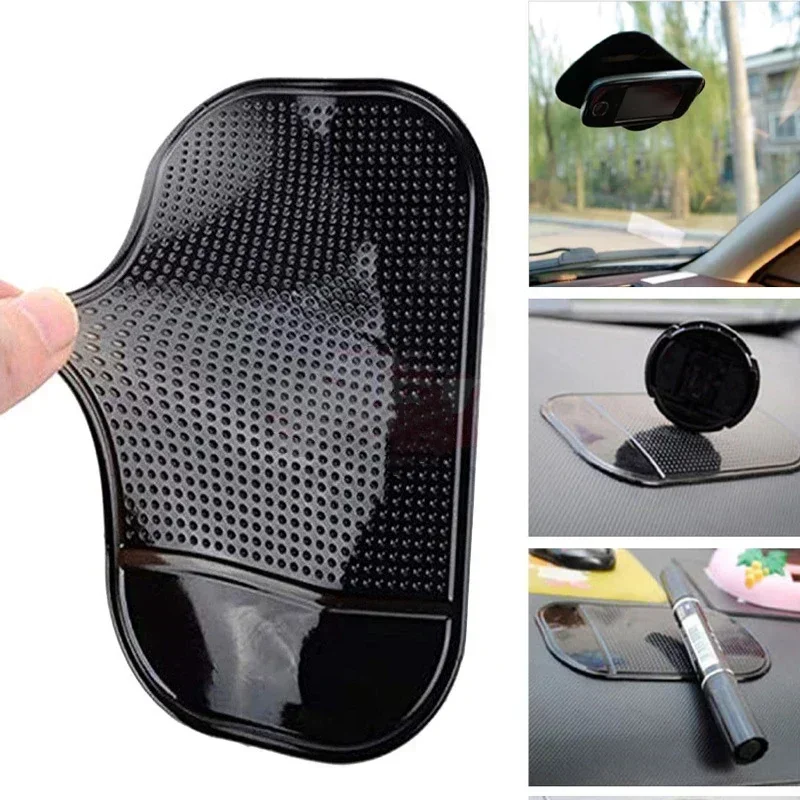 Car Non-Slip Mat Magic Anti-Slip Slide-Proof Pad Dashboard Sticky Dash Adhesive Cell Phone Mobile Holder Black Silicone Mat 2025