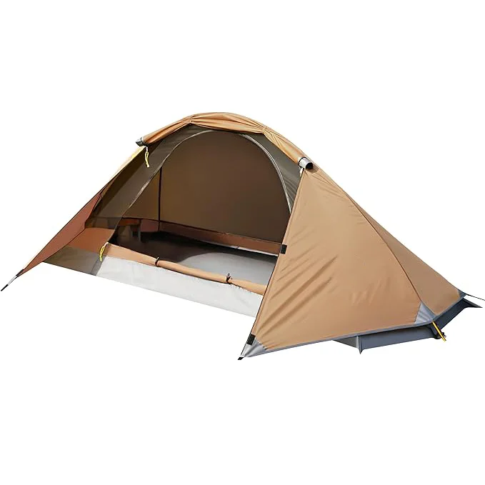 

Ultra-Light 1-Person Waterproof Wind and Rain Backpacking Tent for Camping Hiking Mountain Hunting in All 4 Seasons