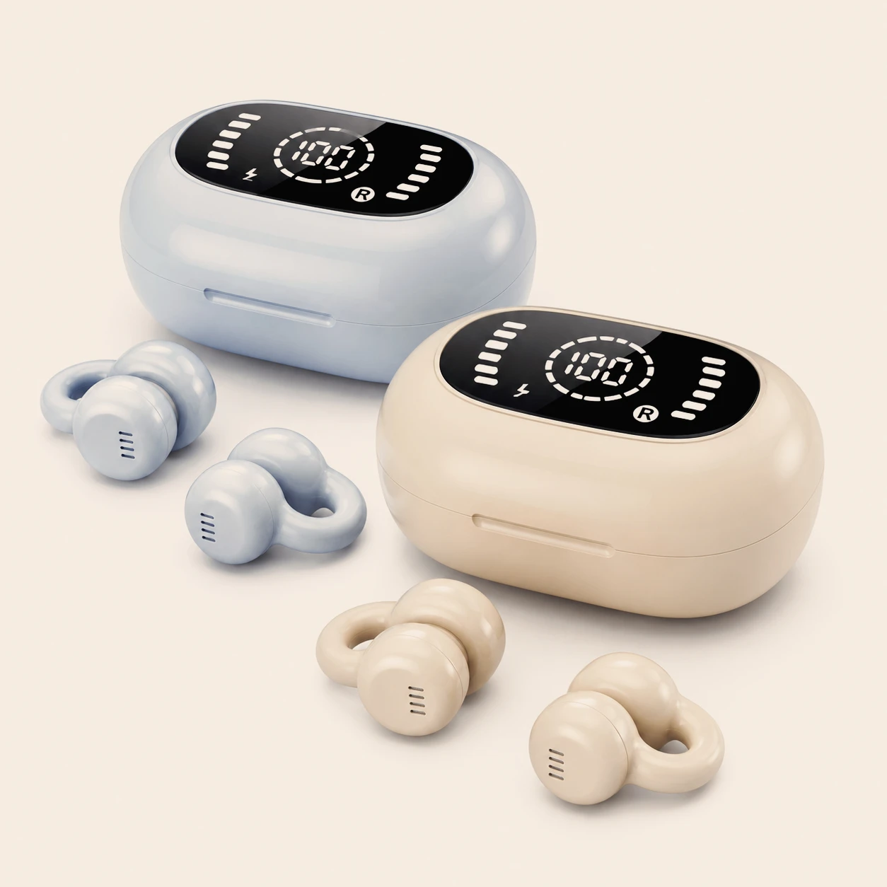 New Mirror-Style OWS Ear Clip Wireless Bluetooth 5.4 Headphones Noise Reduction Lossless Audio for Sports Music