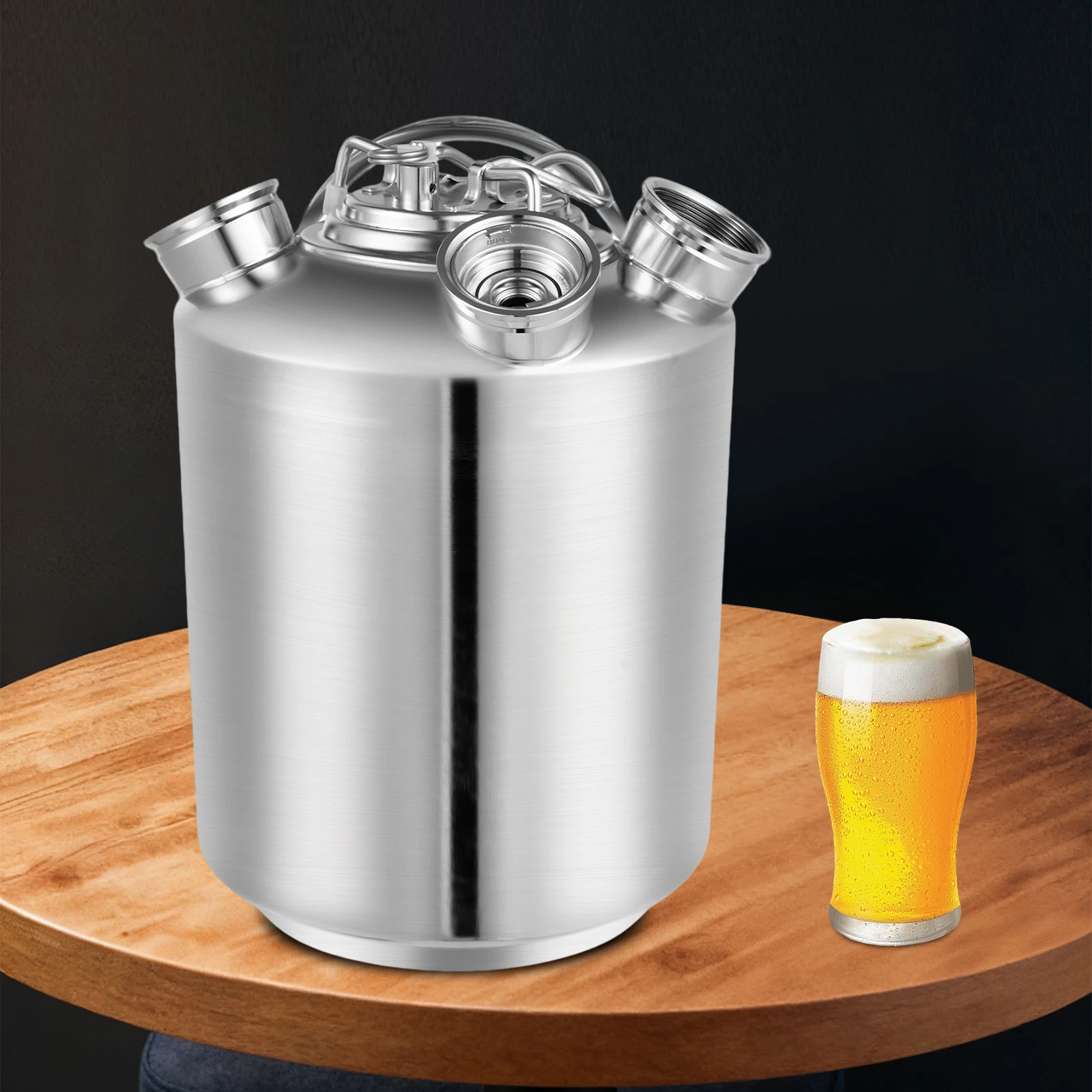 Seau de nettoyage 10L (2,6 gallons) en acier inoxydable avec raccord rapide et joint en silicone facile à nettoyer