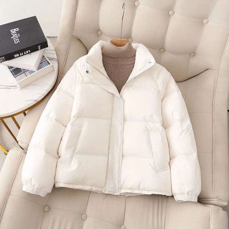 

2023 New Autumn Winter Women Fashion Ultra Light Soft Puffer Short Outwear Female Casual Loose White Duck Down Jacket Coats Z11