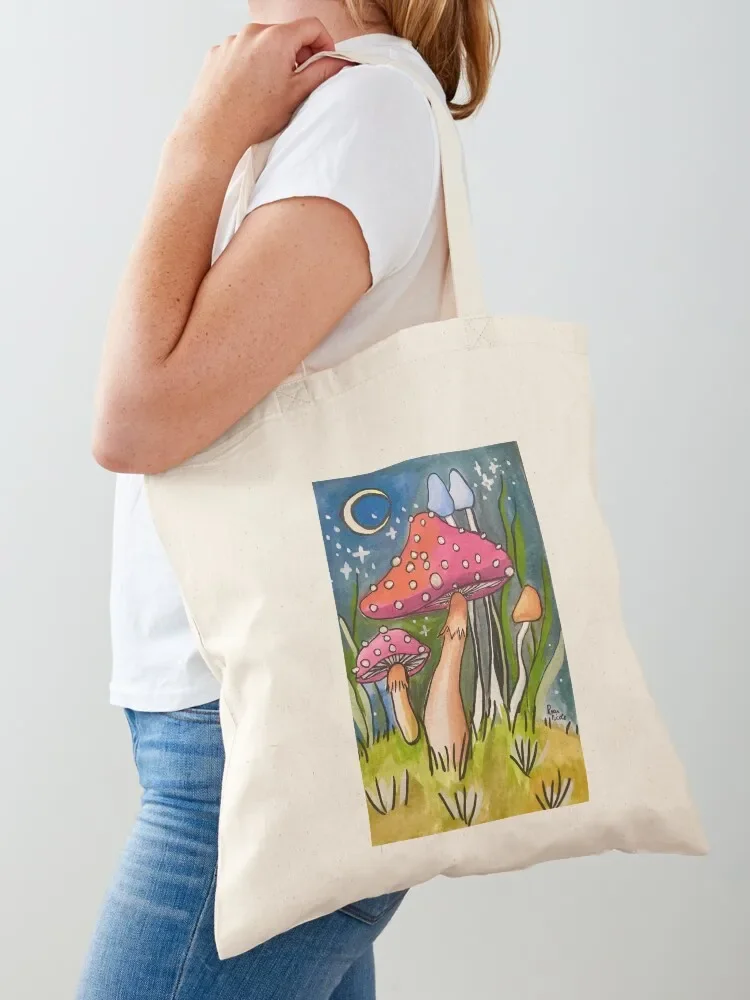 

Starry Mushroom Night Tote Bag custom canvas bag tote bag women Cloth bags reusable shopping