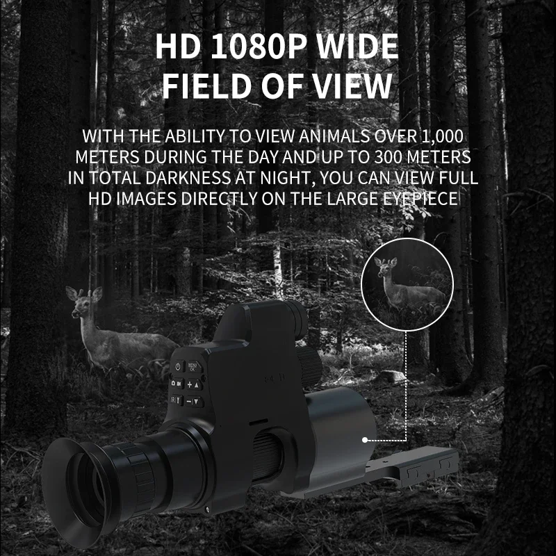 NV4B 300M цифровой инфракрасный прицел ночного видения 4-кратный зум 1080P профессиональный тактический монокулярный телескоп для дикой природы для охоты