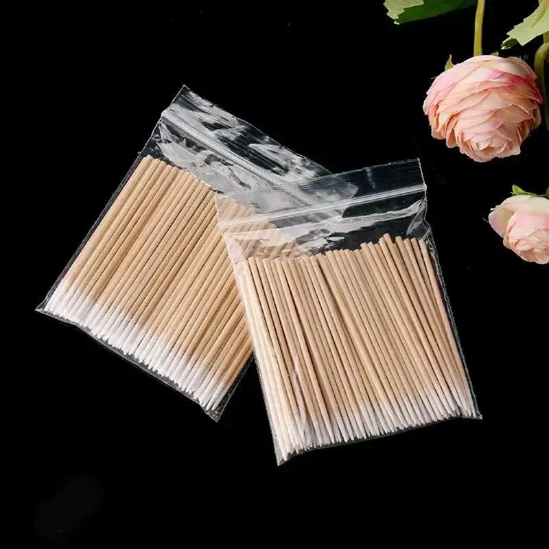 Disposable Pointed Cotton Swab Embroidery Pointed Cotton Swab Eyeliner Toothpick Cotton Stick Makeup Remover Stick