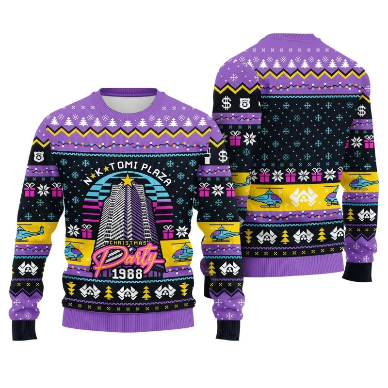 Die Hard Nakatomi Plaza fiesta de Navidad 1988 feo estampado navideño adultos sudadera suelta-ajuste niños niñas ropa de vacaciones de invierno