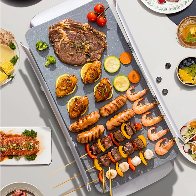 Elektryczny Grill, elektromechaniczny Grill natychmiastowy gotowany gorący kociołek All-in-one Pan grillowany ryba gospodarstwo domowe wielofunkcyjny kryty