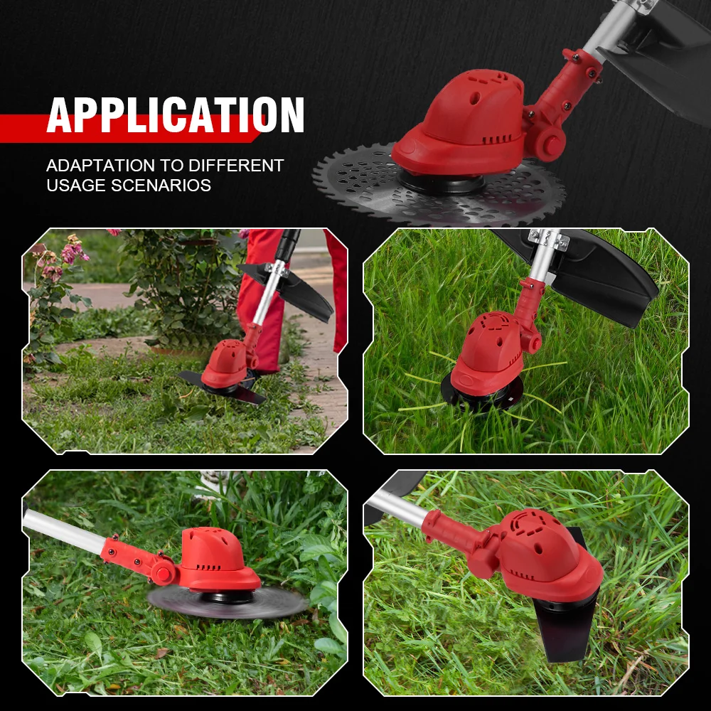 ONEVAN 36000RPM Brushless Electric Lawn Mower Cordless Grass Trimmer Foldable Adjustable Garden Cutter For Makita 18V Battery