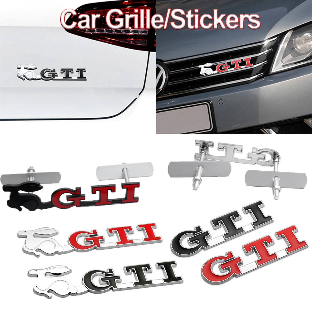 GTI Car 3D Metal Front Hood Badge Grille/Stickers For Volkswagen Jetta Lavida Bora polo 2018 passat b6 b8 mk6 golf R Rline Bora view 4