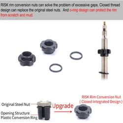RISK Mountain Bike Schrader Valve Rim install Presta Valve Converter With 3 in 1 Wrench Tools Bicycle Wheel Conversion