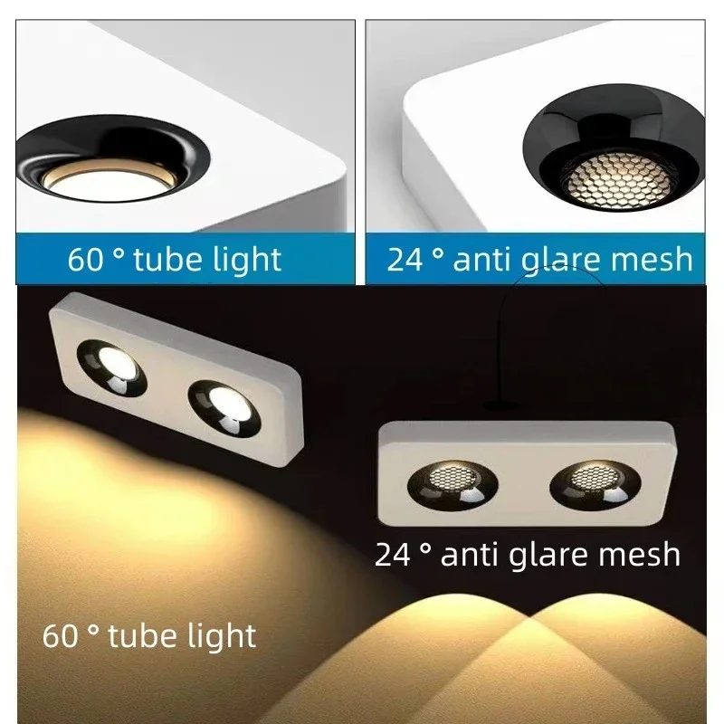 Ultra thin surface mounted ceiling light 3.5CM simple and stylish home COB spotlight with no opening square 85-265V