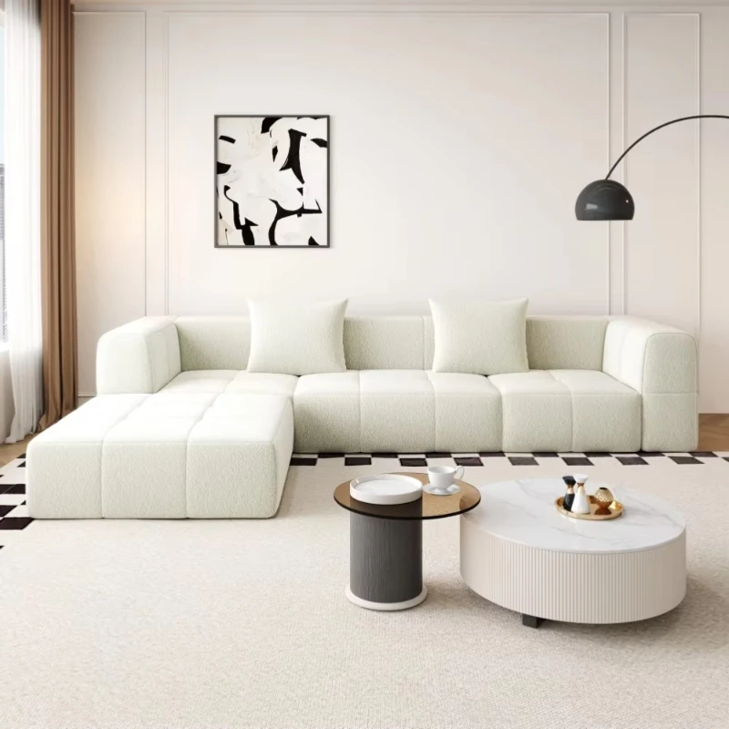 Armless foam filled leisure sofa Modular living room combination sofa