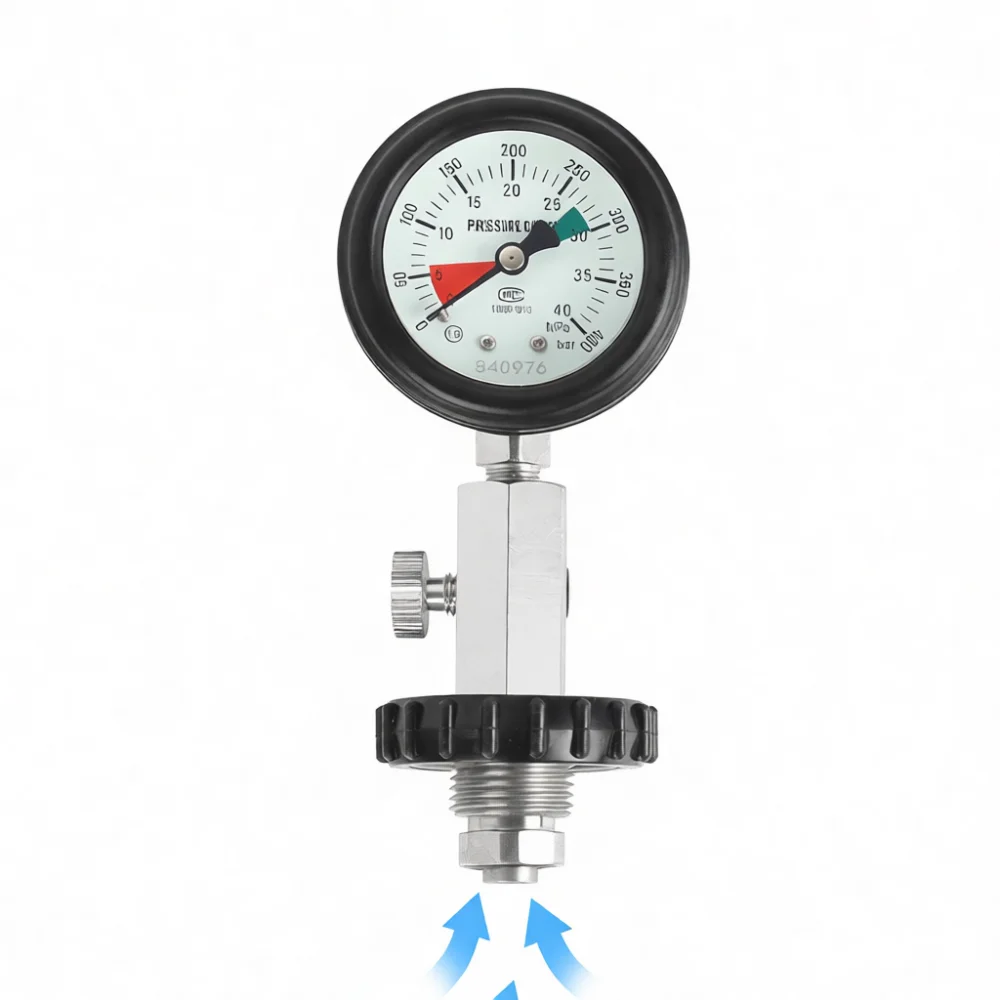 For Dideep Din Fitting Pressure Gauge Scuba Diving Tank Air Monitor Reliable Underwater Breathing Gear Accessory