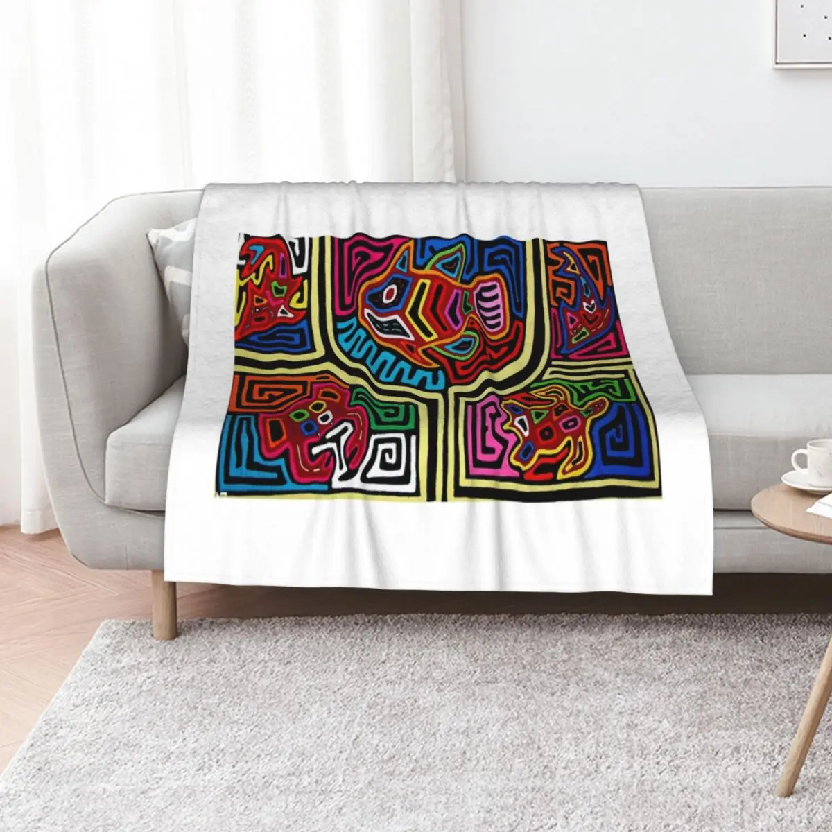 

Mola de Panama Throw Blanket Soft Sofas Hairys halloween Blankets